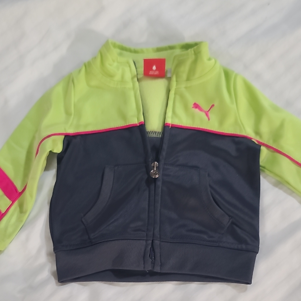 Puma Neon Green and Black Jacket